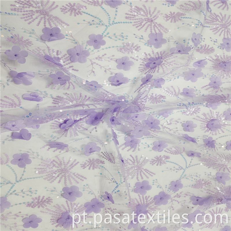 purple mesh sequin fabric 